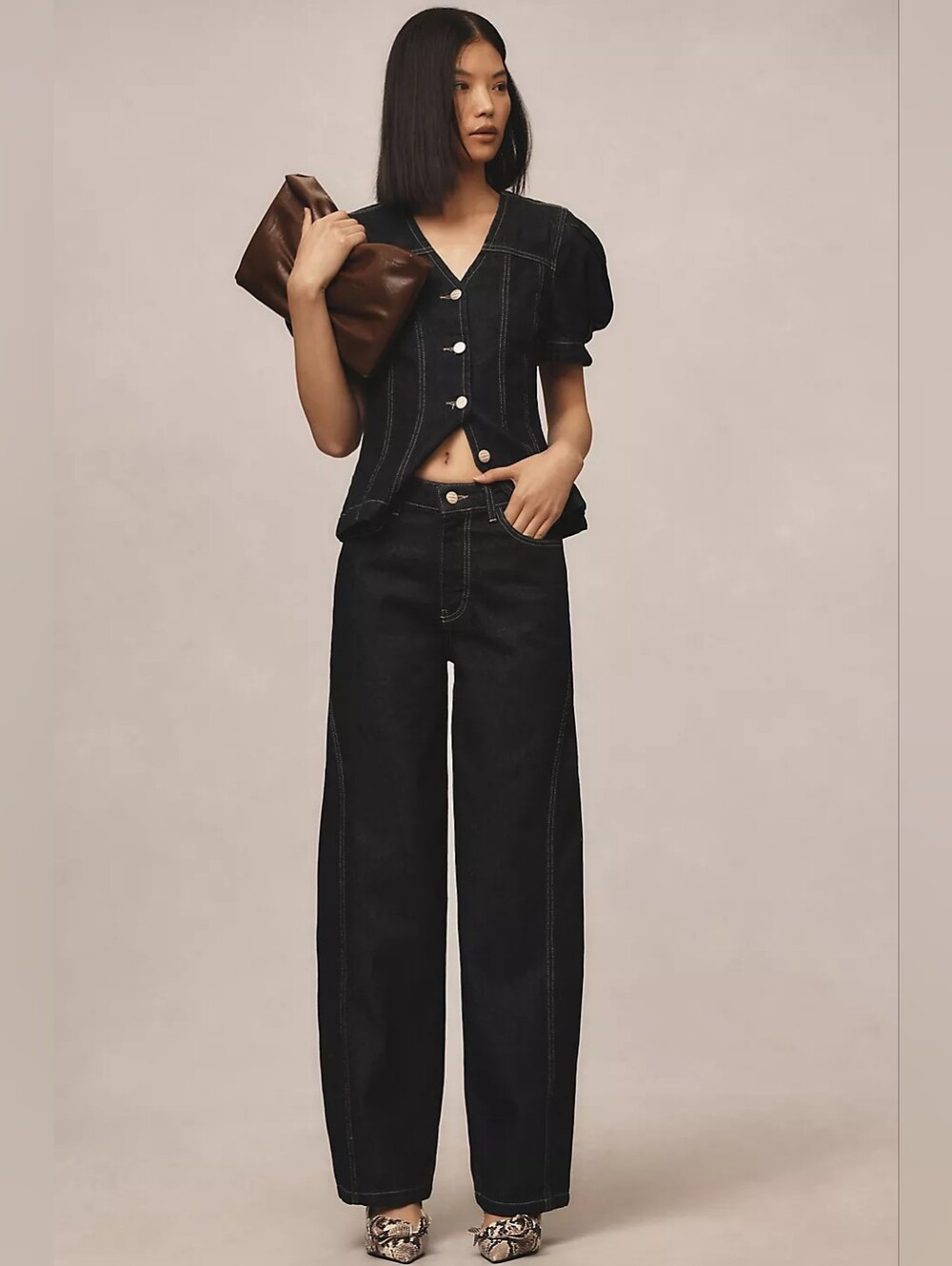 Damson Madder Dion High-Rise Wide-Leg Jeans EU Size 8/ US Size 4